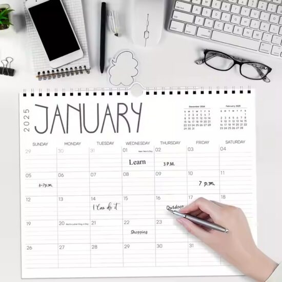 Custom wall schedule planner calendar for office organization
