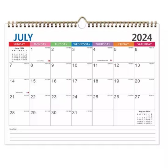 Custom agenda planner wall calendar for office scheduling

