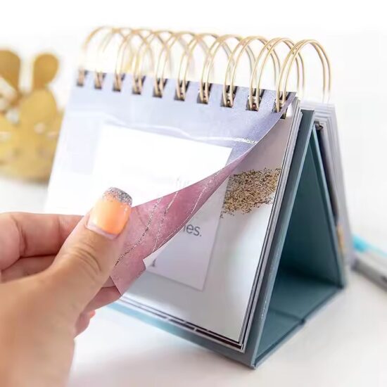 Custom Tear-Off Daily Desktop Calendar with Company Logo