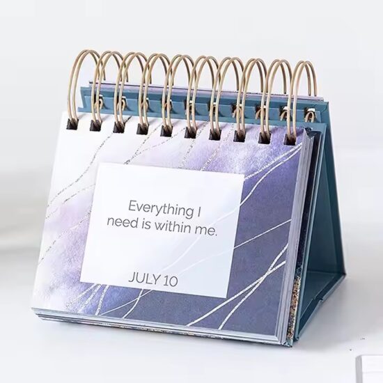 Custom Tear-Off Daily Desktop Calendar with Company Logo