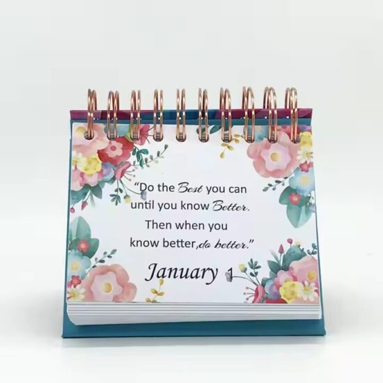 Custom elegant desk calendar for enhanced workspace and productivity

