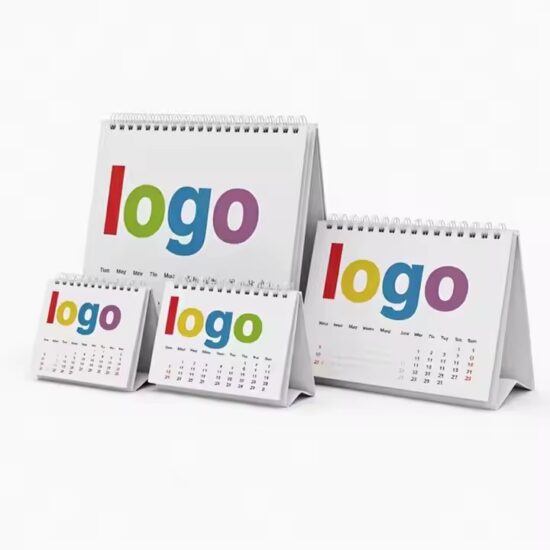 Custom Logo Hardcover Desktop Calendar for Office Use