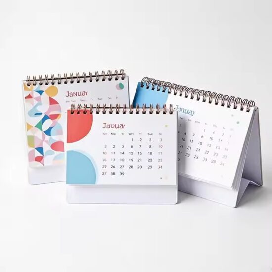 Custom Logo Hardcover Desktop Calendar for Office Use
