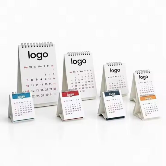 Custom Logo Hardcover Desktop Calendar for Office Use