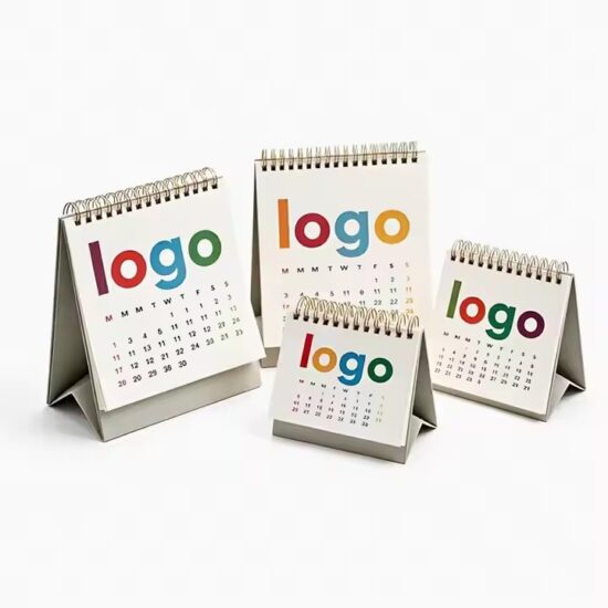 Custom Logo Hardcover Desktop Calendar for Office Use