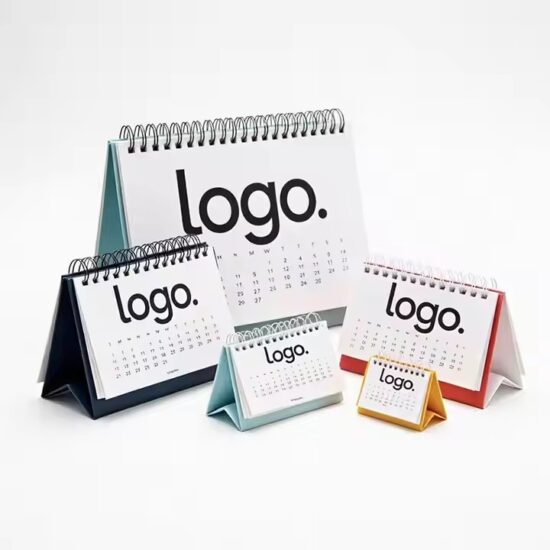 Custom Logo Hardcover Desktop Calendar for Office Use