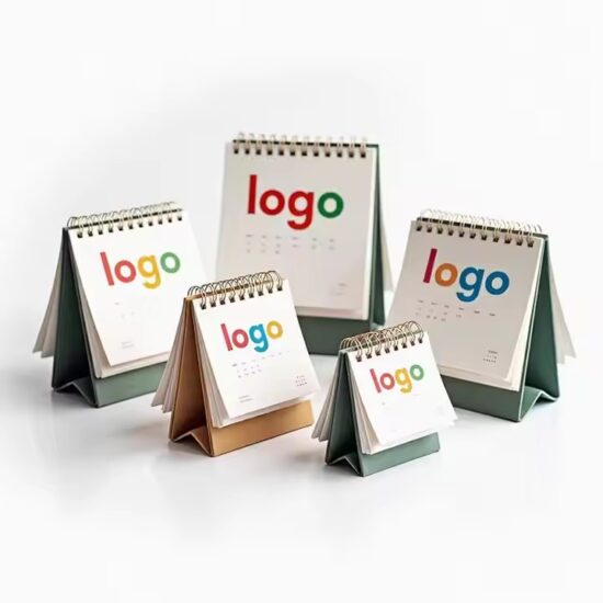 Custom Logo Hardcover Desktop Calendar for Office Use