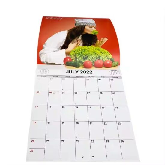 Custom colorful New Year wall calendar poster with festive design