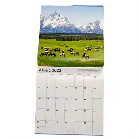 Custom colorful New Year wall calendar poster with festive design