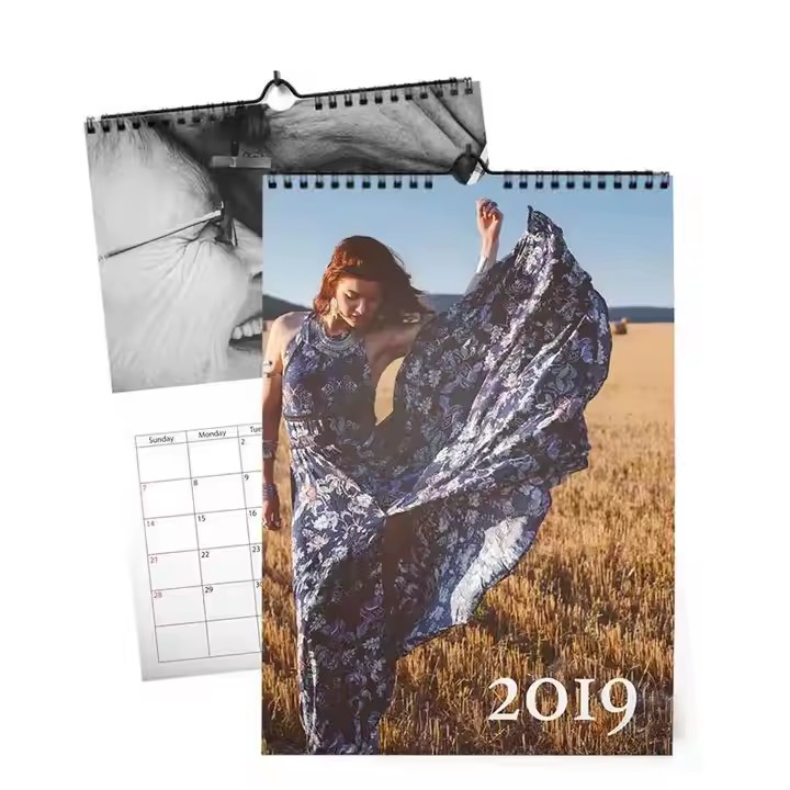 Custom colorful New Year wall calendar poster with festive design