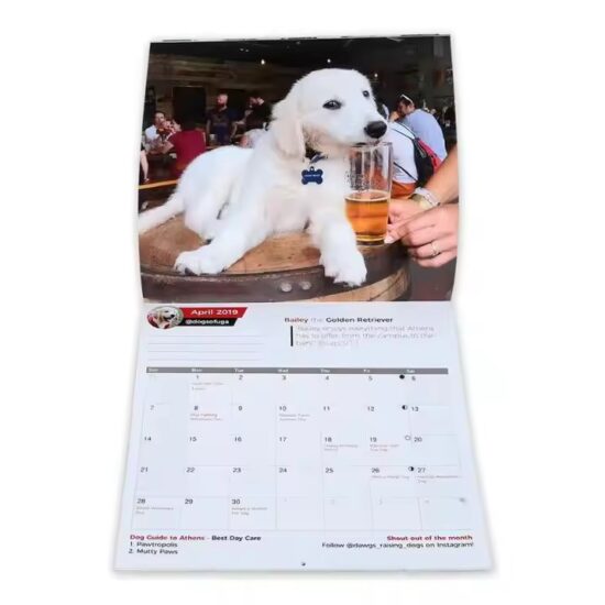 Custom colorful New Year wall calendar poster with festive design