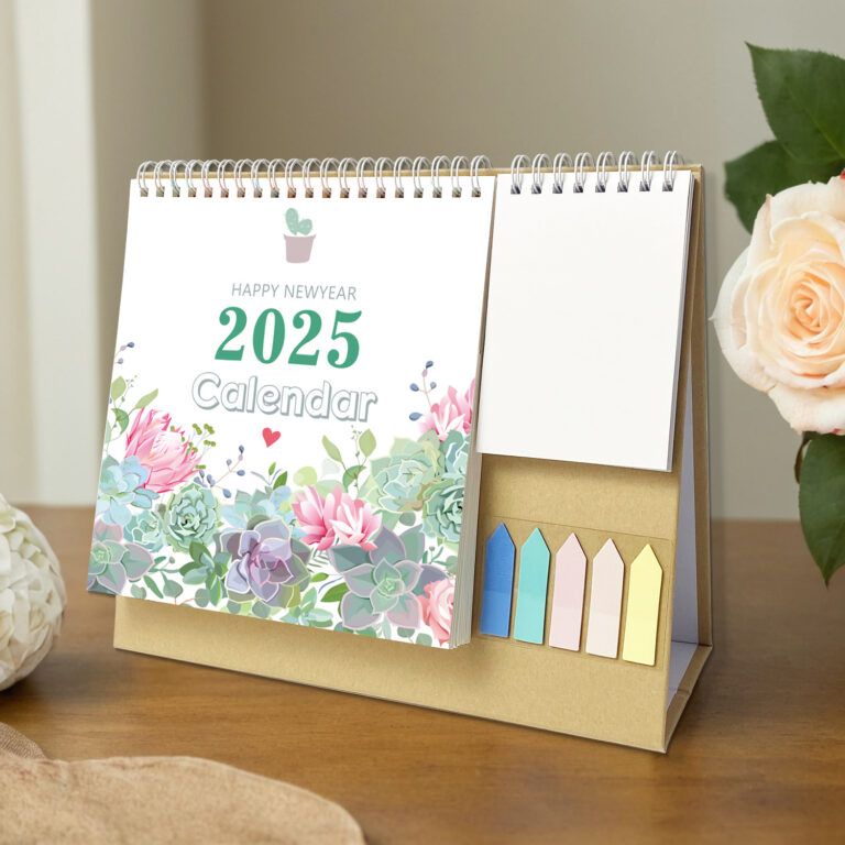 Customizable Office Desk Calendar with Company Logo