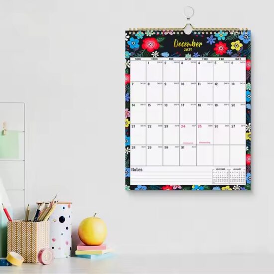 Custom Monthly Weekly Planner Calendar with Printed Logo