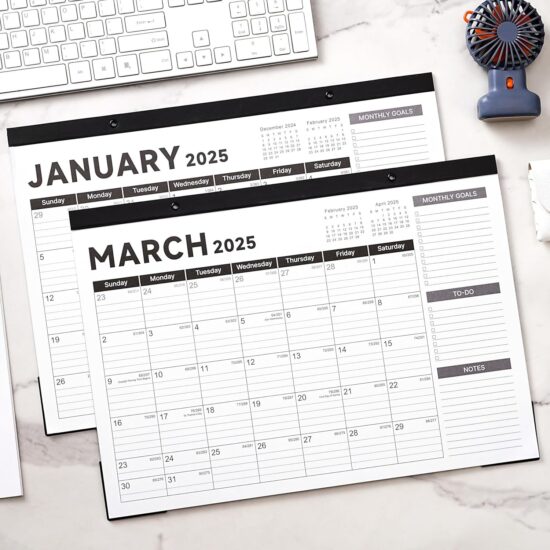 Custom English Wall Office Calendar for Monthly Planning