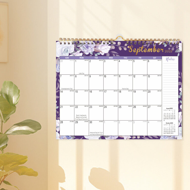 Custom English Wall Office Calendar for Monthly Planning