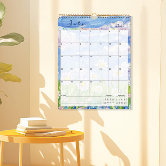 Custom English Wall Office Calendar for Monthly Planning