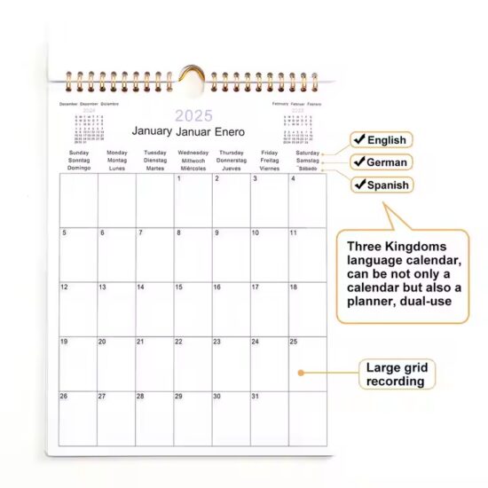 Custom Minimalist Creative Planner Calendar for Office Use