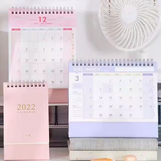 Custom Decorative Desktop Planner Calendar for Office & Home