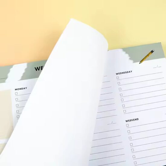 Custom 12-Month Weekly Memo Planner Calendar for Office and Business