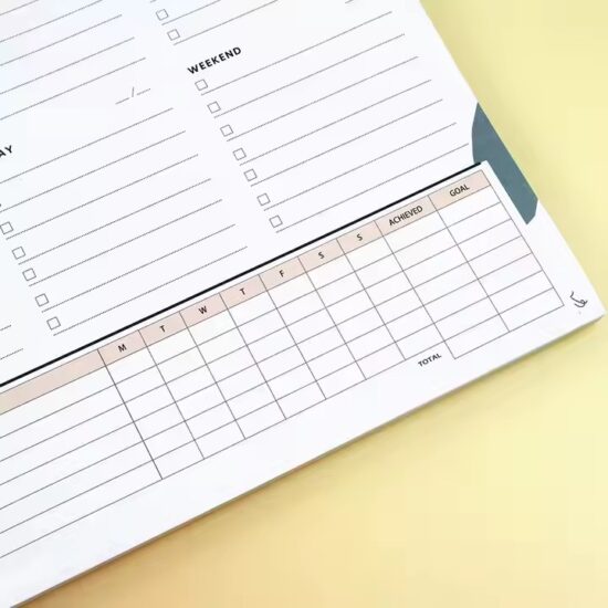 Custom 12-Month Weekly Memo Planner Calendar for Office and Business