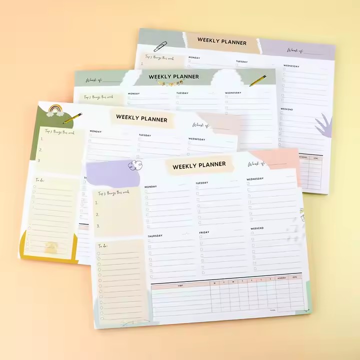 Custom 12-Month Weekly Memo Planner Calendar for Office and Business