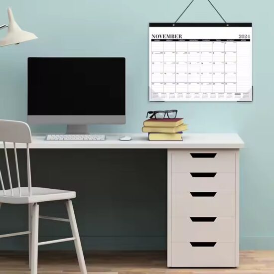 Custom 12-Month Weekly Memo Planner Calendar for Office and Business