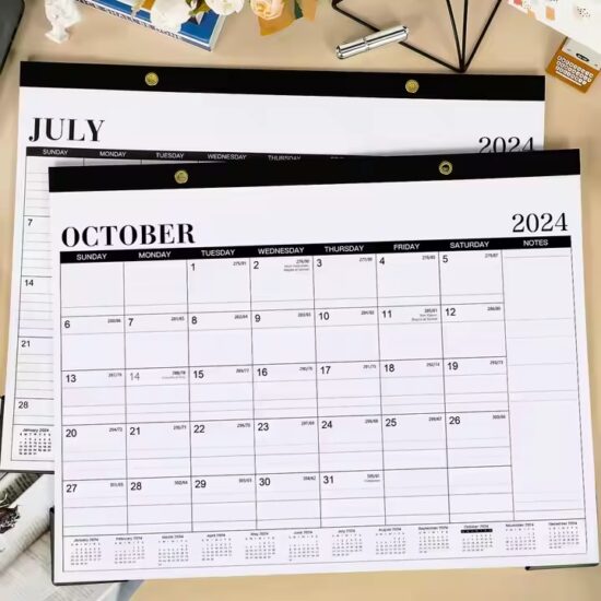 Custom 12-Month Weekly Memo Planner Calendar for Office and Business