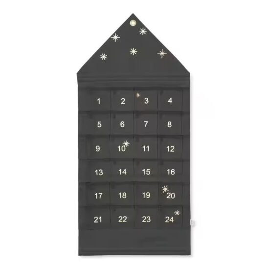 Custom fabric alphabet pocket calendar with A-Z compartments for planning or storage