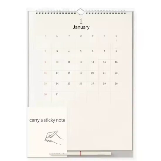 Custom logo office calendar poster with colorful design for corporate branding
