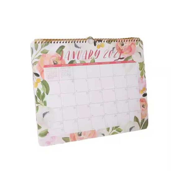 Custom 365-day art wall calendar with creative daily page designs