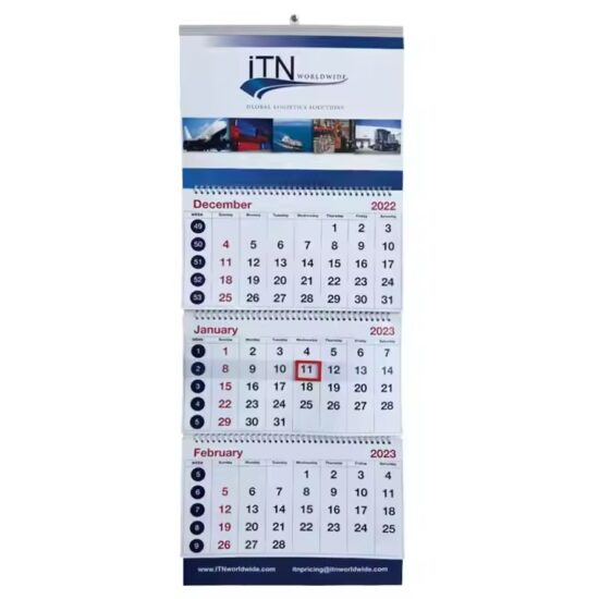 Custom full-color wall calendar for home and office use