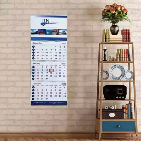 Custom full-color wall calendar for home and office use