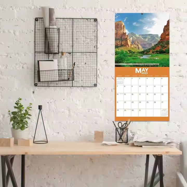 Custom full-color wall calendar for home and office use