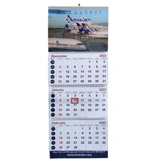 Custom full-color wall calendar for home and office use