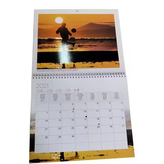Custom full-color printed planner wall calendar with branding