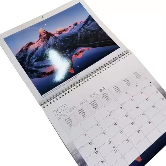 Custom full-color printed planner wall calendar with branding