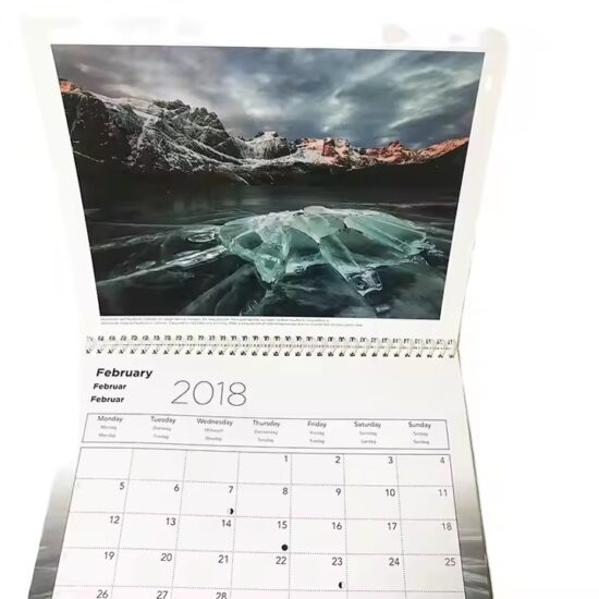 Custom full-color printed planner wall calendar with branding
