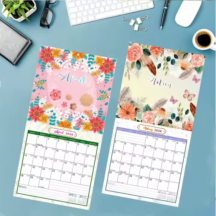 Custom scenic calendar poster with full-color landscape printing for office use