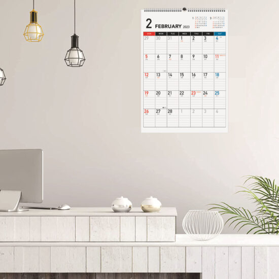 Custom simple wall calendar poster for office or promotional use