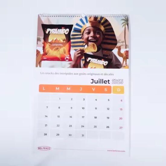 Custom large wall calendar with personalized photo printing