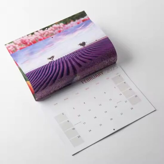 Custom large wall calendar with personalized photo printing