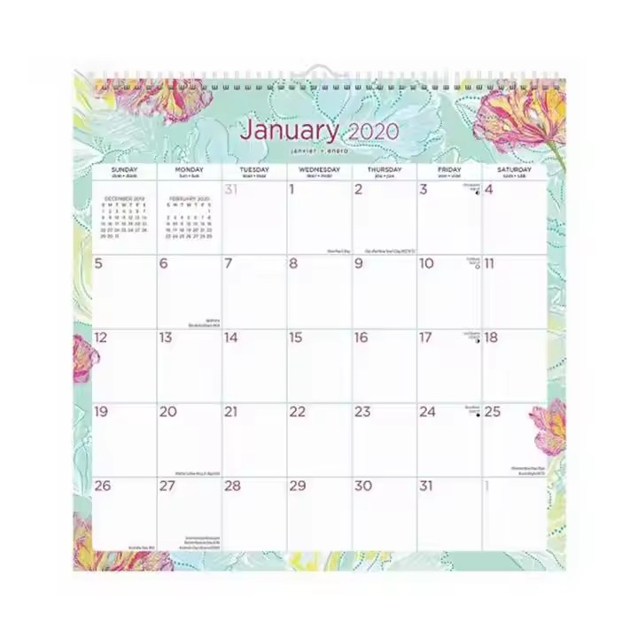 Custom office wall calendar for planning and scheduling