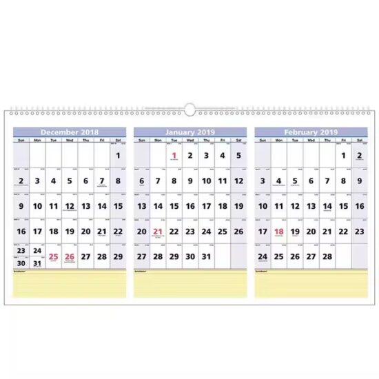 Custom office wall calendar for planning and scheduling