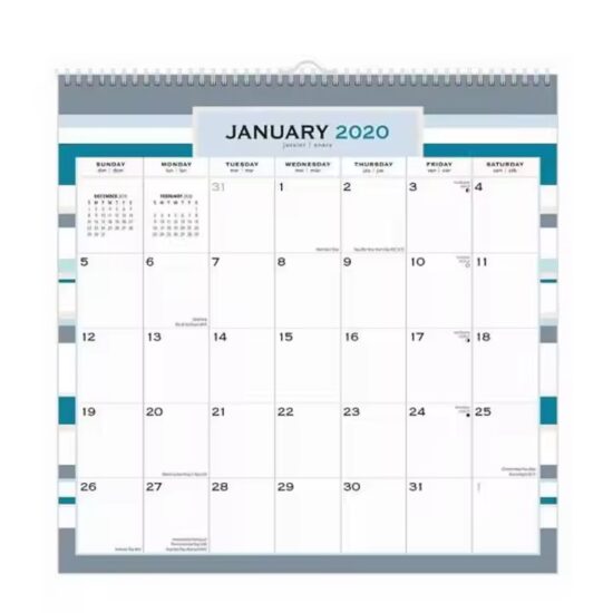 Custom office wall calendar for planning and scheduling