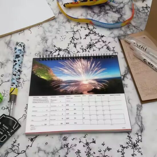 Custom-designed wholesale office wall poster calendar with logo