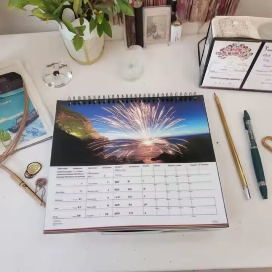 Custom-designed wholesale office wall poster calendar with logo