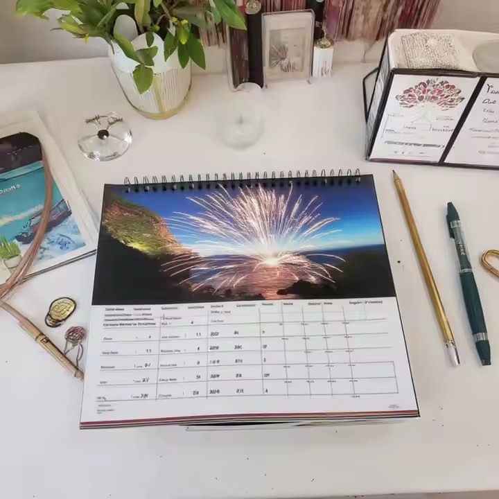 Custom-designed wholesale office wall poster calendar with logo