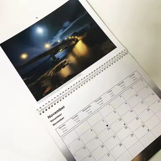 Custom-designed wholesale office wall poster calendar with logo