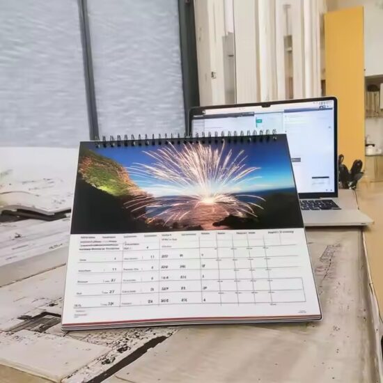 Custom-designed wholesale office wall poster calendar with logo