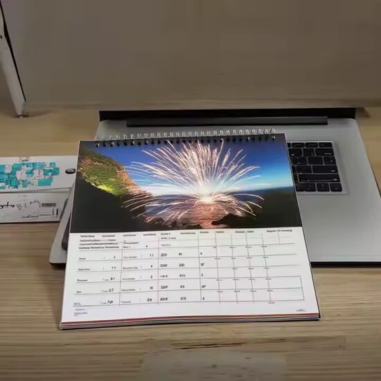 Custom-designed wholesale office wall poster calendar with logo